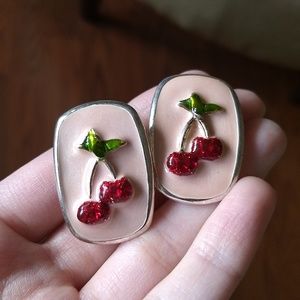 SOLD Rare vintage cherry clip on